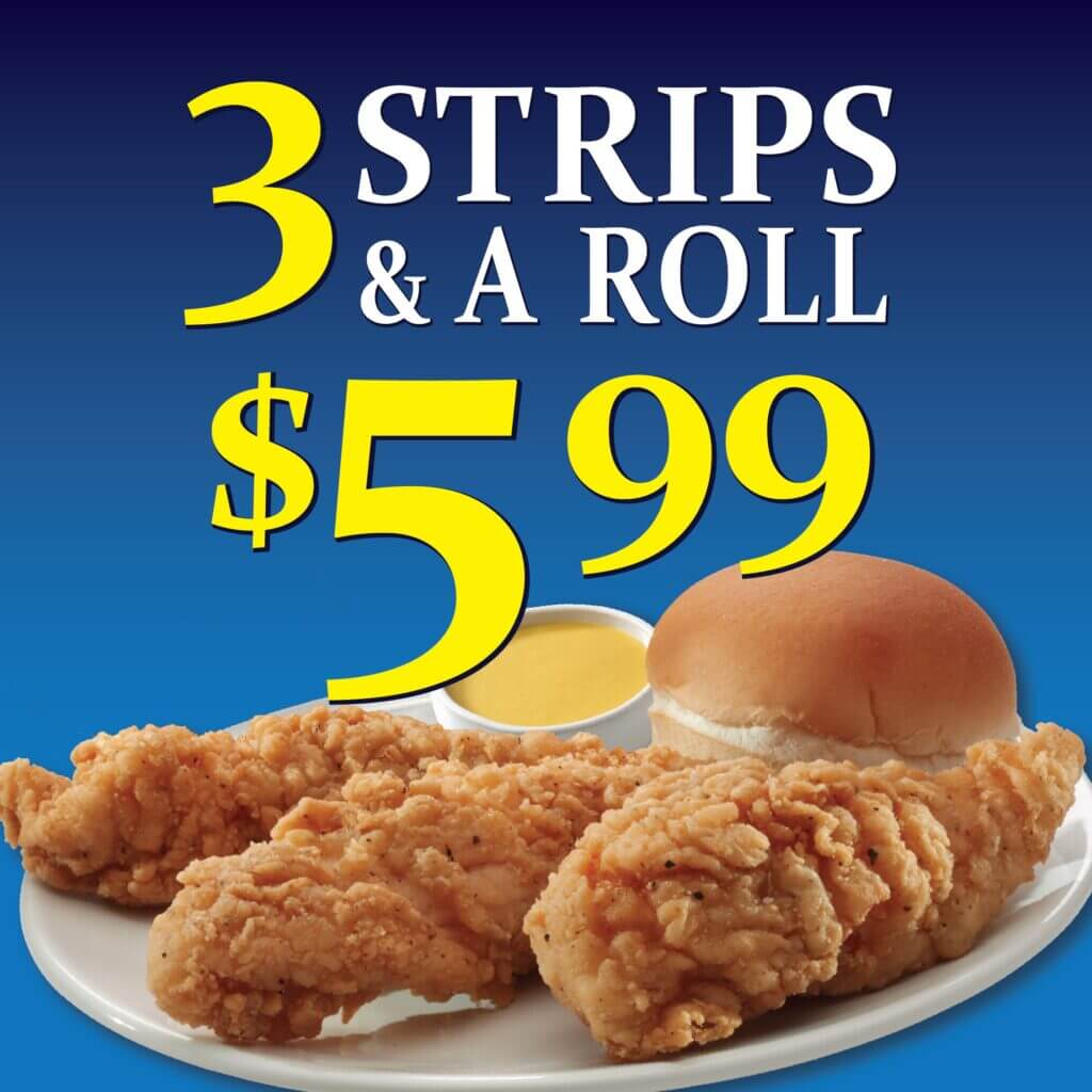 April Promotions - 3 Strips and a roll for $5.99