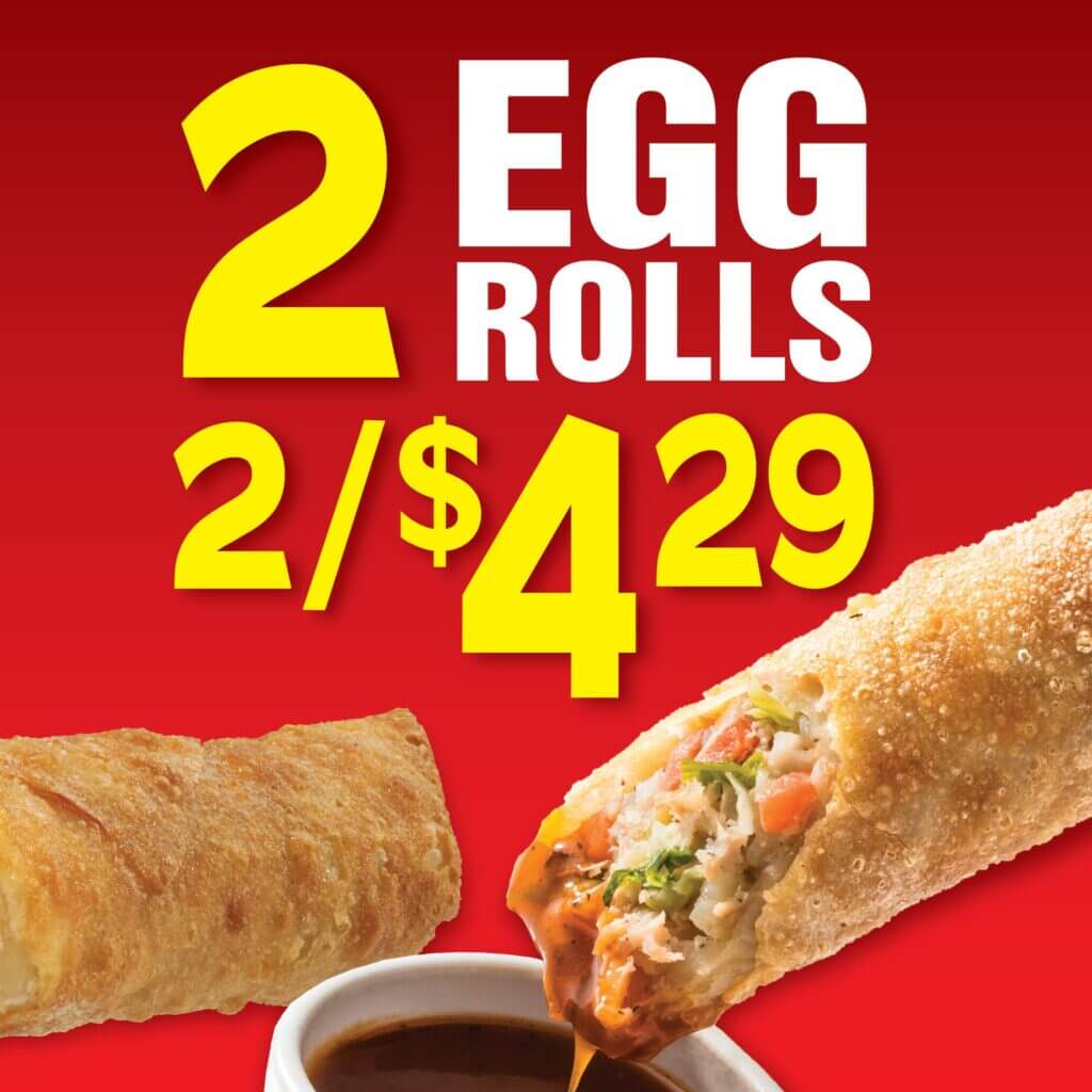 May Promotion - 2 Eggrolls for $4.29